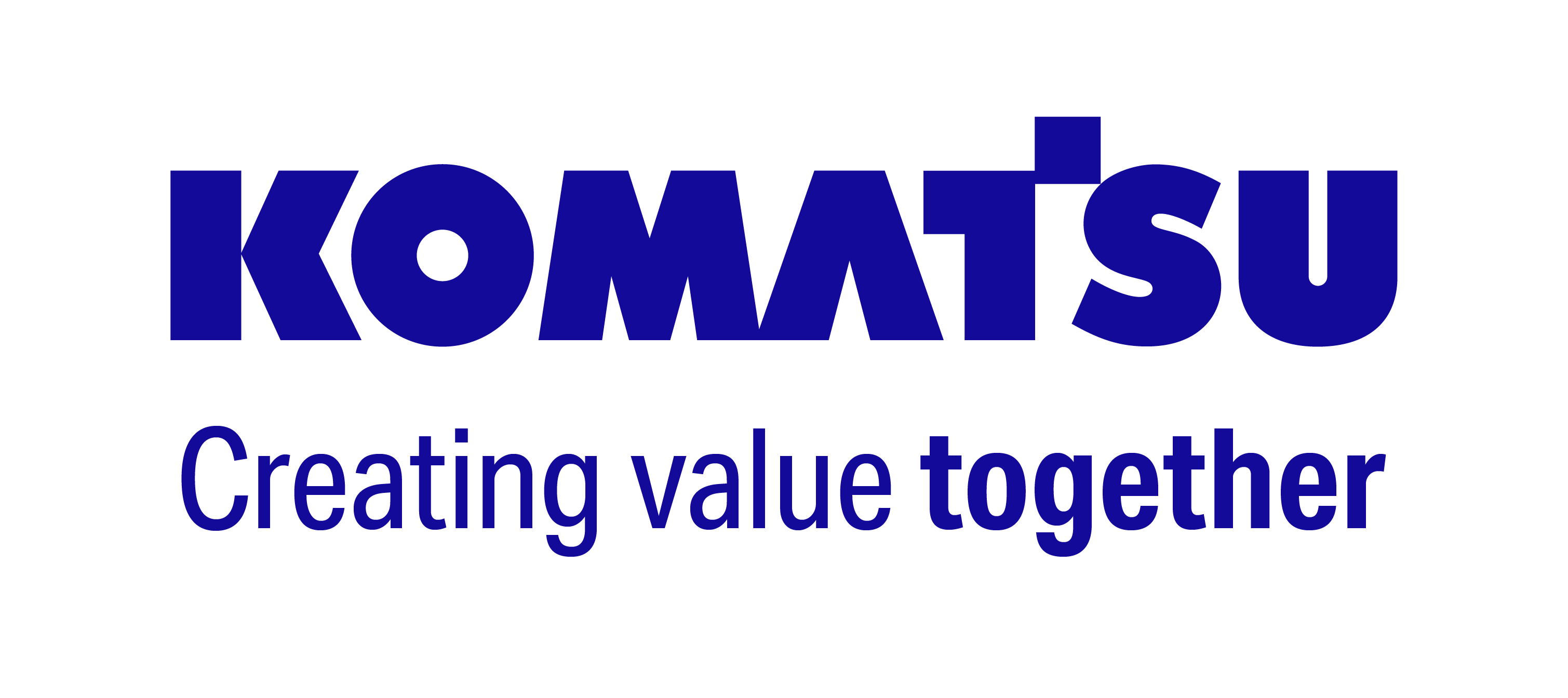 Komatsu logo with tagline