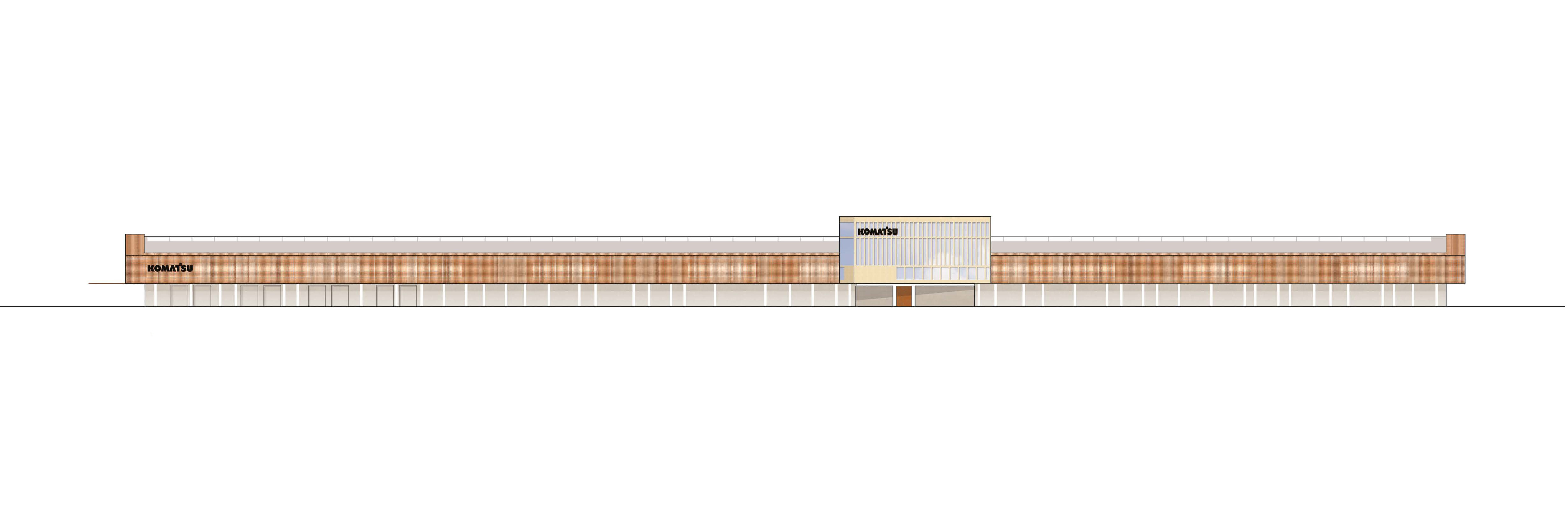 New Komatsu Forest factory concept image- sounth facing facade