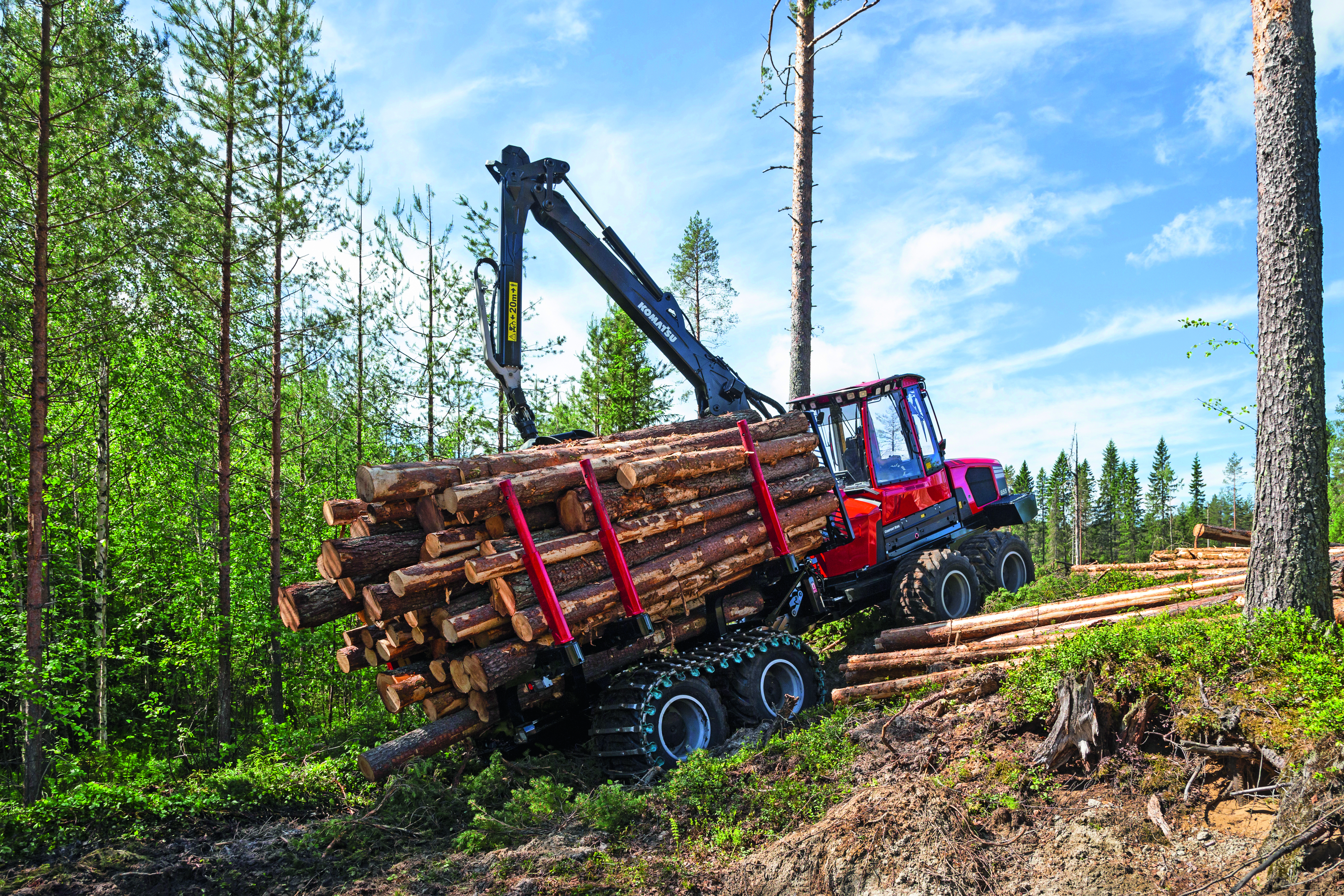 Komatsu 855 Forwarder mit der XT-Option